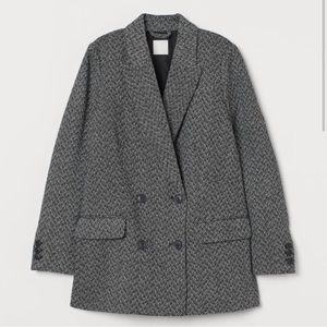 H&M | Herringbone Double Breasted Blazer